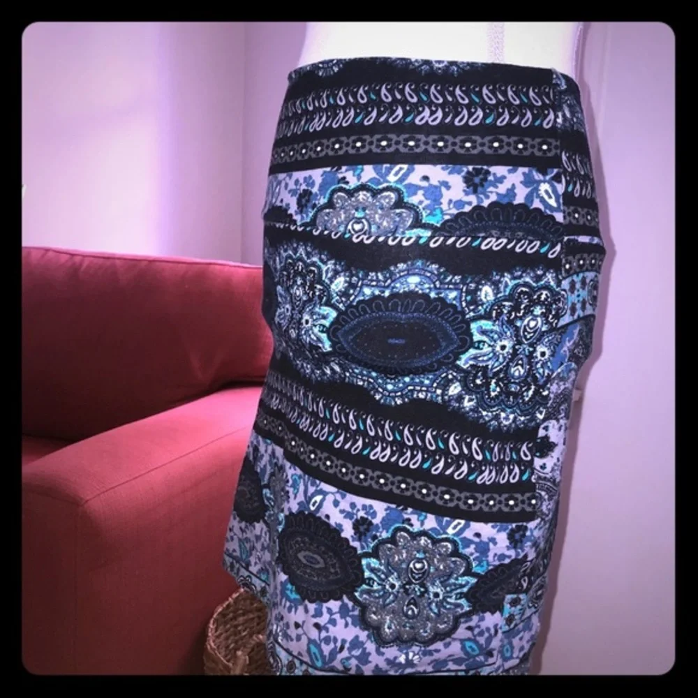 Printed mini skirt